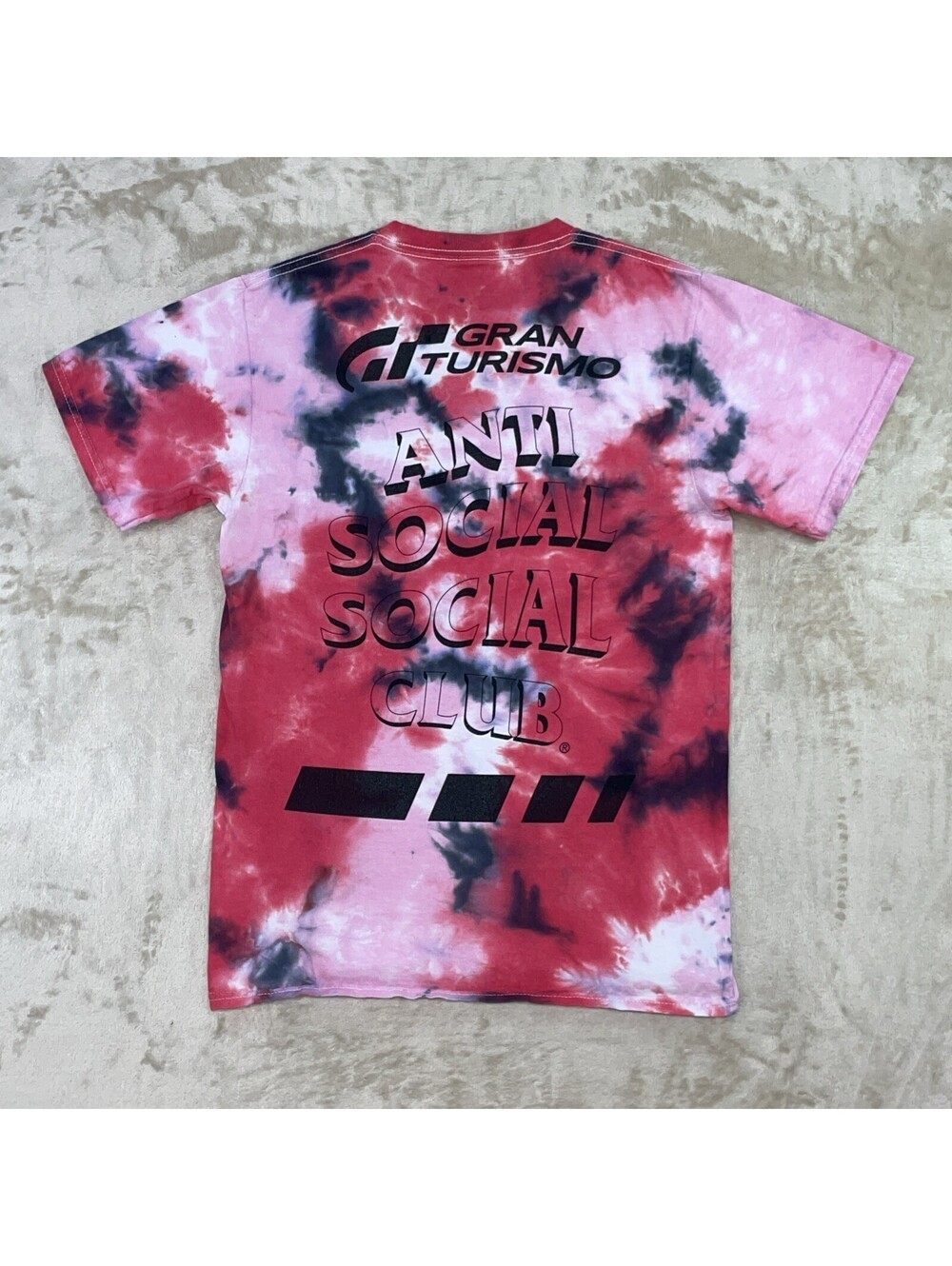 RARE Anti Social Social Club x Gran Turismo Tie-Dye Tee 'Red' Mens Size Small
